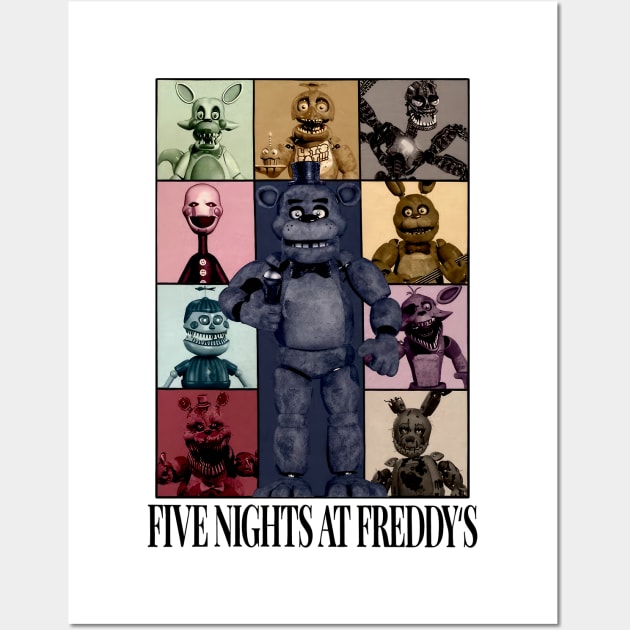 Five Nights At Freddys Eras Tour Wall Art by kamilazahmari